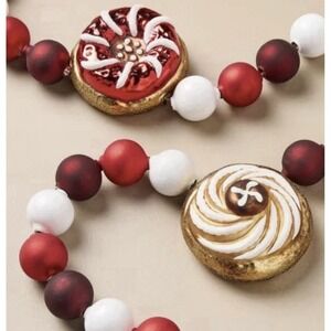 John Derian x Target 2025 60"‎ Glass Cookie Garland Holiday Peppermint Decor NIB